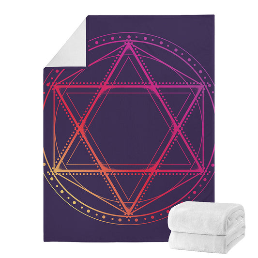 Geometric Star of David Print Blanket