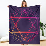 Geometric Star of David Print Blanket