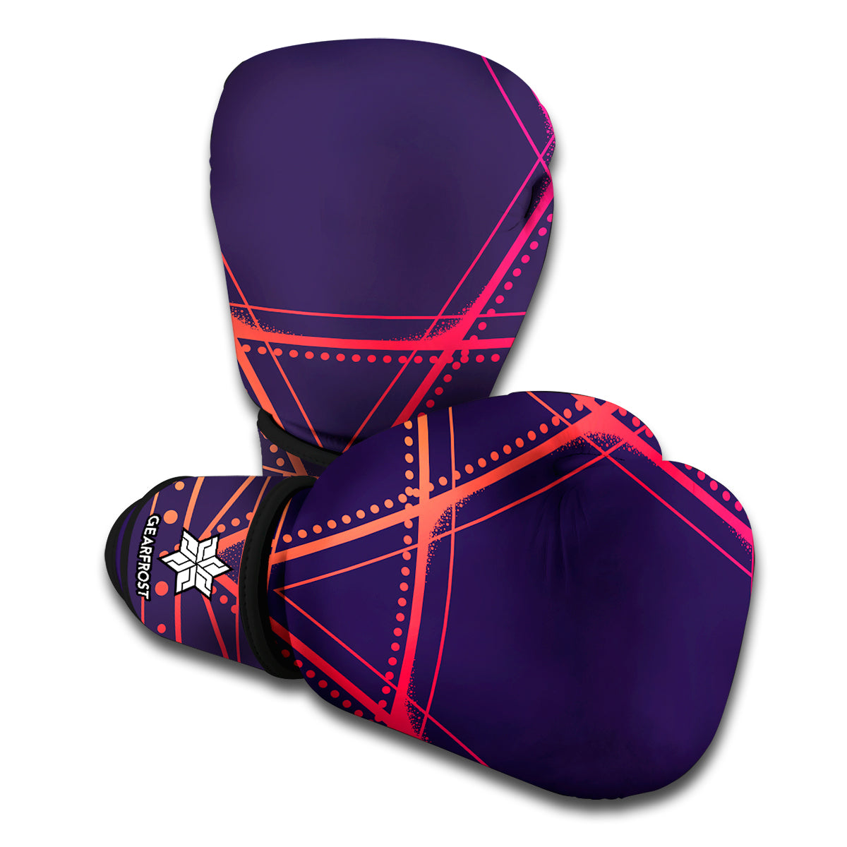 Geometric Star of David Print Boxing Gloves