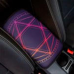 Geometric Star of David Print Car Center Console Cover
