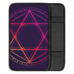 Geometric Star of David Print Car Center Console Cover
