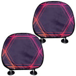 Geometric Star of David Print Car Headrest Covers