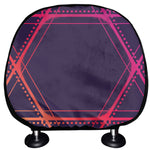 Geometric Star of David Print Car Headrest Covers