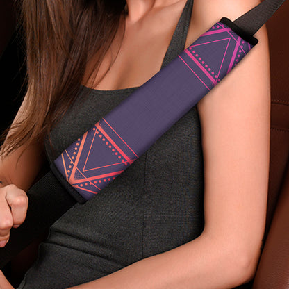 Geometric Star of David Print Car Seat Belt Covers