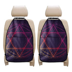 Geometric Star of David Print Car Seat Organizers