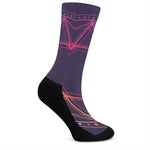 Geometric Star of David Print Crew Socks