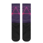 Geometric Star of David Print Crew Socks