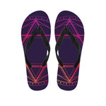 Geometric Star of David Print Flip Flops