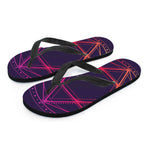 Geometric Star of David Print Flip Flops
