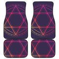 Geometric Star of David Print Front and Back Car Floor Mats