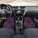 Geometric Star of David Print Front and Back Car Floor Mats