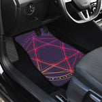 Geometric Star of David Print Front and Back Car Floor Mats