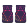 Geometric Star of David Print Front Car Floor Mats