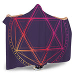 Geometric Star of David Print Hooded Blanket
