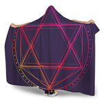 Geometric Star of David Print Hooded Blanket
