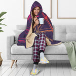 Geometric Star of David Print Hooded Blanket
