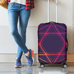 Geometric Star of David Print Luggage Cover