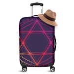 Geometric Star of David Print Luggage Cover