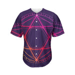 Geometric Star of David Print Men's Baseball Jersey