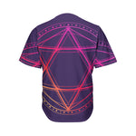 Geometric Star of David Print Men's Baseball Jersey