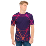 Geometric Star of David Print Men's T-Shirt