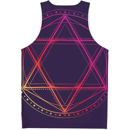 Geometric Star of David Print Men's Tank Top