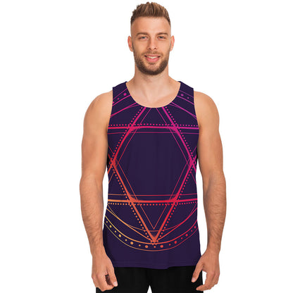 Geometric Star of David Print Men's Tank Top
