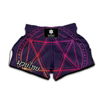 Geometric Star of David Print Muay Thai Boxing Shorts