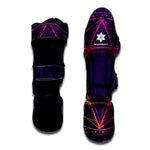 Geometric Star of David Print Muay Thai Shin Guard