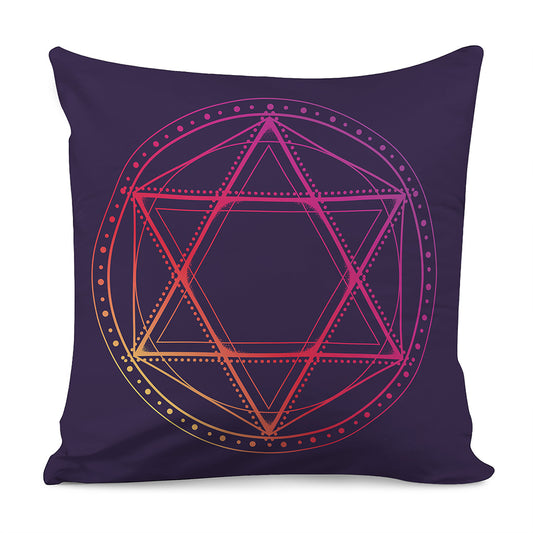 Geometric Star of David Print Pillow Cover