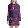 Geometric Star of David Print Pullover Hoodie Dress