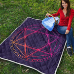 Geometric Star of David Print Quilt