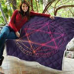Geometric Star of David Print Quilt