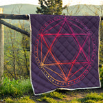 Geometric Star of David Print Quilt