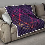 Geometric Star of David Print Quilt