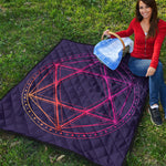 Geometric Star of David Print Quilt