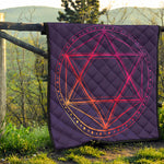 Geometric Star of David Print Quilt