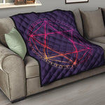 Geometric Star of David Print Quilt