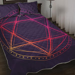 Geometric Star of David Print Quilt Bed Set