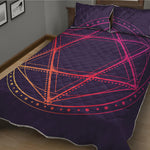 Geometric Star of David Print Quilt Bed Set