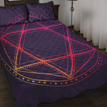 Geometric Star of David Print Quilt Bed Set