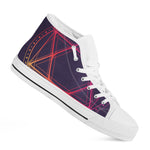 Geometric Star of David Print White High Top Shoes