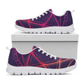 Geometric Star of David Print White Running Shoes