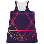 Geometric Star of David Print Women's Racerback Tank Top