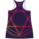 Geometric Star of David Print Women's Racerback Tank Top