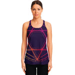 Geometric Star of David Print Women's Racerback Tank Top
