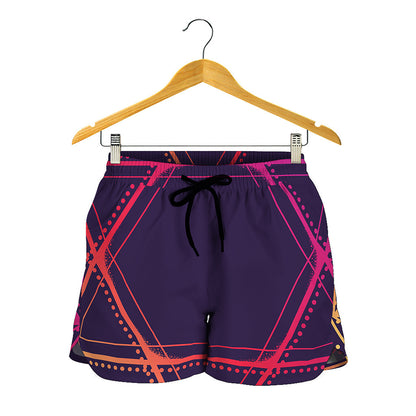 Geometric Star of David Print Women's Shorts