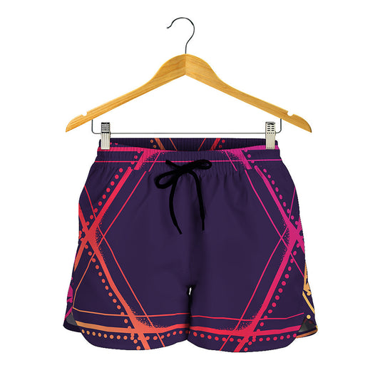 Geometric Star of David Print Women's Shorts