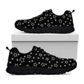 Geometric Star Pattern Print Black Running Shoes