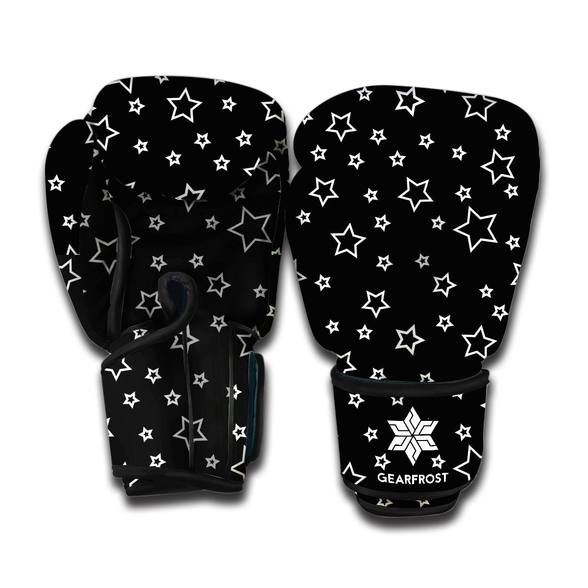 Geometric Star Pattern Print Boxing Gloves